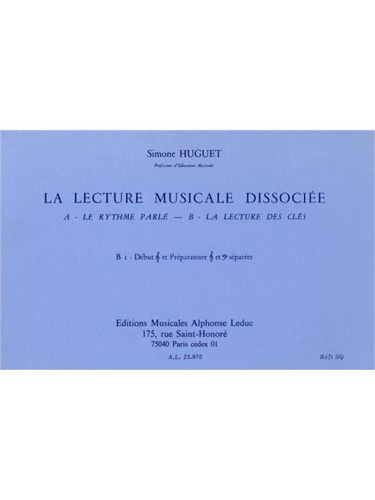 Lecture Musicale Dissociee B-Lect Cles B1